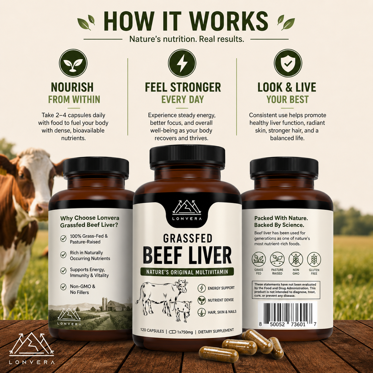 Grass-Fed Beef Liver Capsules