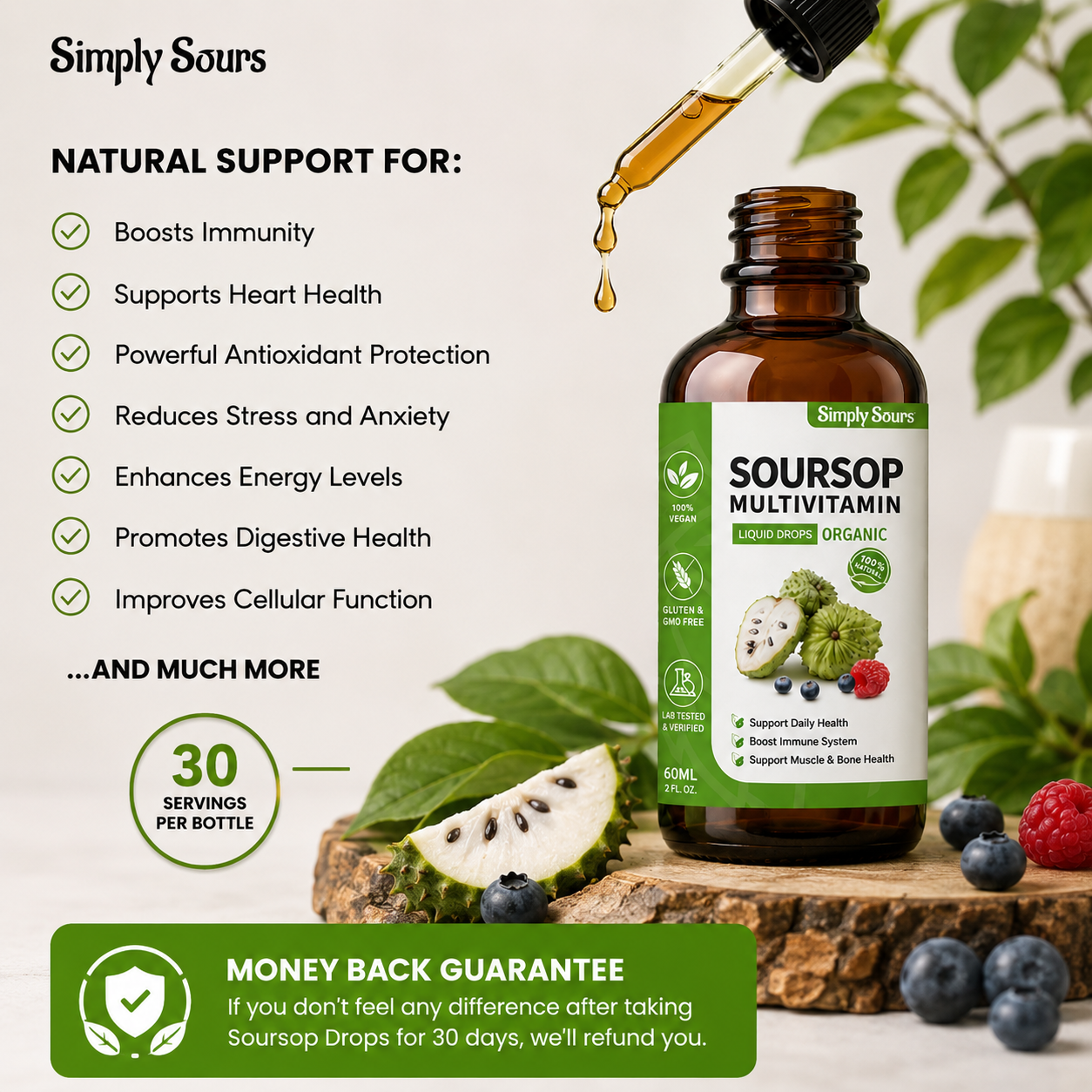 100% Pure Organic Soursop Extract
